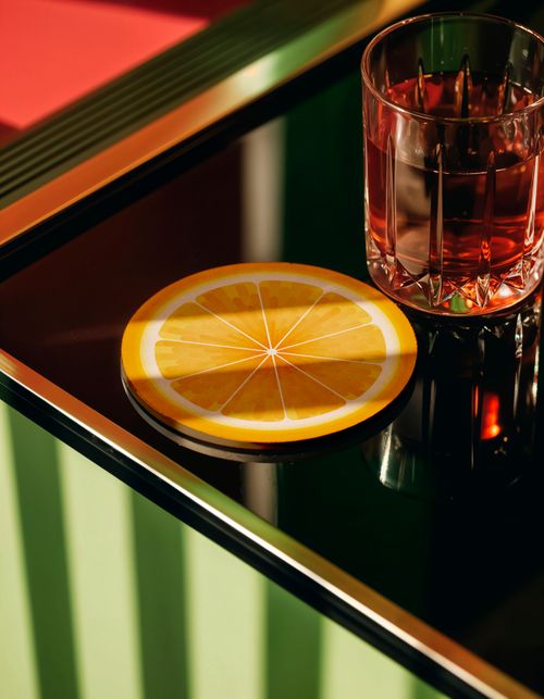Lemon Round Coaster Set of Four