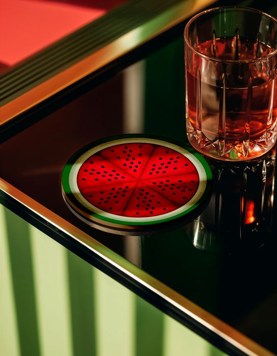 Watermelon Round Coaster Set of Four