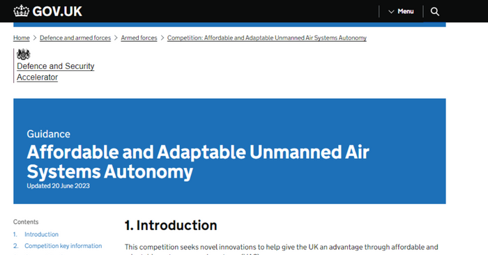 DASA Competition: Affordable and Adaptable Unmanned Air Systems Autonomy