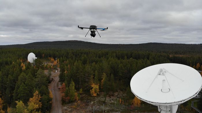 QuadSAT Performs Drone Antenna Pattern and Tracking Tests on a 15m Antenna