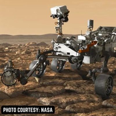 Robotic Arm Powered by Carter Aids Mars Rover Percy in Rock Collection