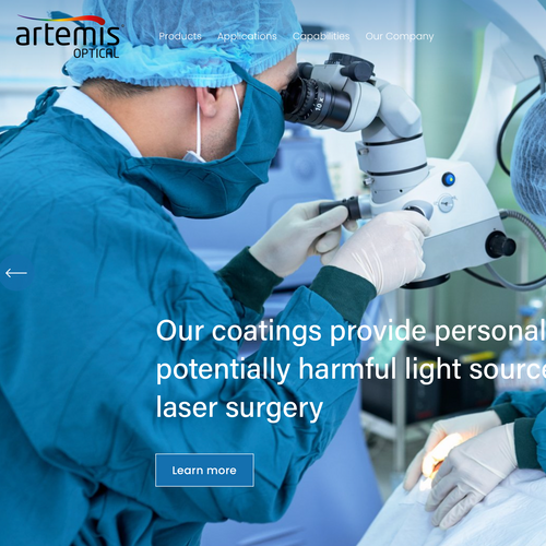 Artemis Optical ReDesign Website With New Features