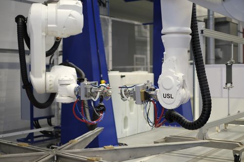 Factory testing a dual robot system