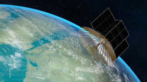 Deployable Hinged Rib for Intersatellite links/Data relay