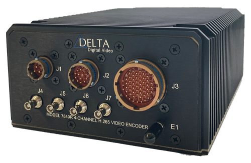 Model 7840R 4-CH HD/SD H.265 Rugged Video Encoder
