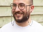 Viven – Dainty Black & Silver Seed Beads Glasses Chain
