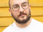 Lili – Black & Gold fine chain Glasses Chain adorned with brass hexagons