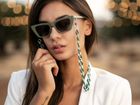 River – Glasses chain – Jade Green & Teal chunky acrylic chain – perfect for wearing with sunglasses and as glasses holder. Perfect gift for her