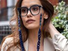 Blue Aromatherapy Essential Oil Diffuser chunky acrylic glasses chain – perfect for wearing with sunglasses and as glasses holder