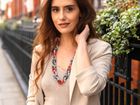 Fiona Glasses chain – Red, Black & White chunky acrylic chain