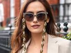 Puglia – Glasses chain Warm Marble & Olive chunky acrylic chain – perfect for wearing with sunglasses and as glasses holder