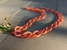 Peaches – Glasses chain – Peach & salmon chunky acrylic chain – perfect for wearing with sunglasses and as glasses holder