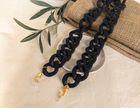 Iris – Large Black Matt Glasses chain acrylic chain -  perfect for wearing with sunglasses and as glasses holder