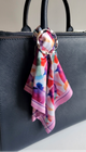 Magenta Bloom Theia handbag microfibre scarf set