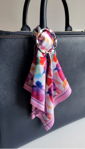 Magenta Bloom Theia handbag microfibre scarf set