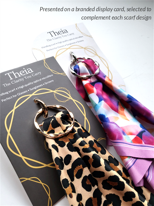 Monochrome Floral Theia microfibre handbag scarf set