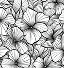 Monochrome Floral Theia microfibre handbag scarf set