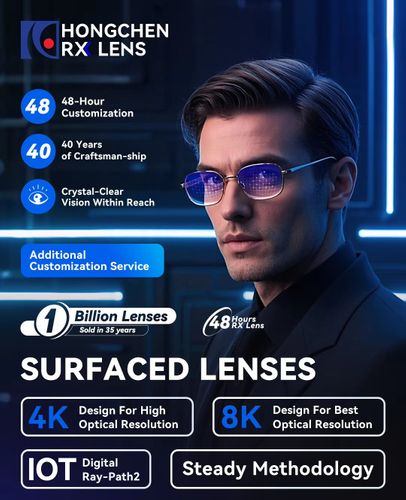 HONGCHEN RX 48hours FAST Delivery Prescription Lenses 1.61 MR-8 PROGRESSIVE Hmc Free From Customized SD/HD/MD DESIGN Optical Lens