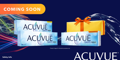 Discover the breakthrough addition to the ACUVUE® OASYS MAX 1-Day Family!