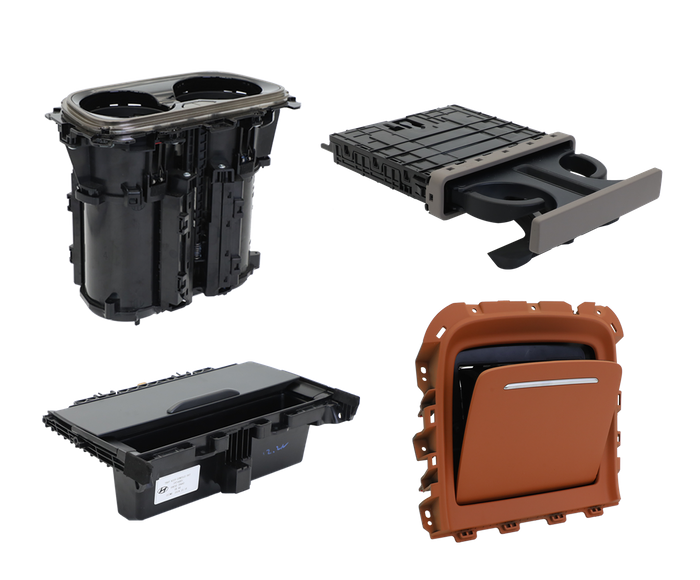 High-end functional parts for automotive interior trim system