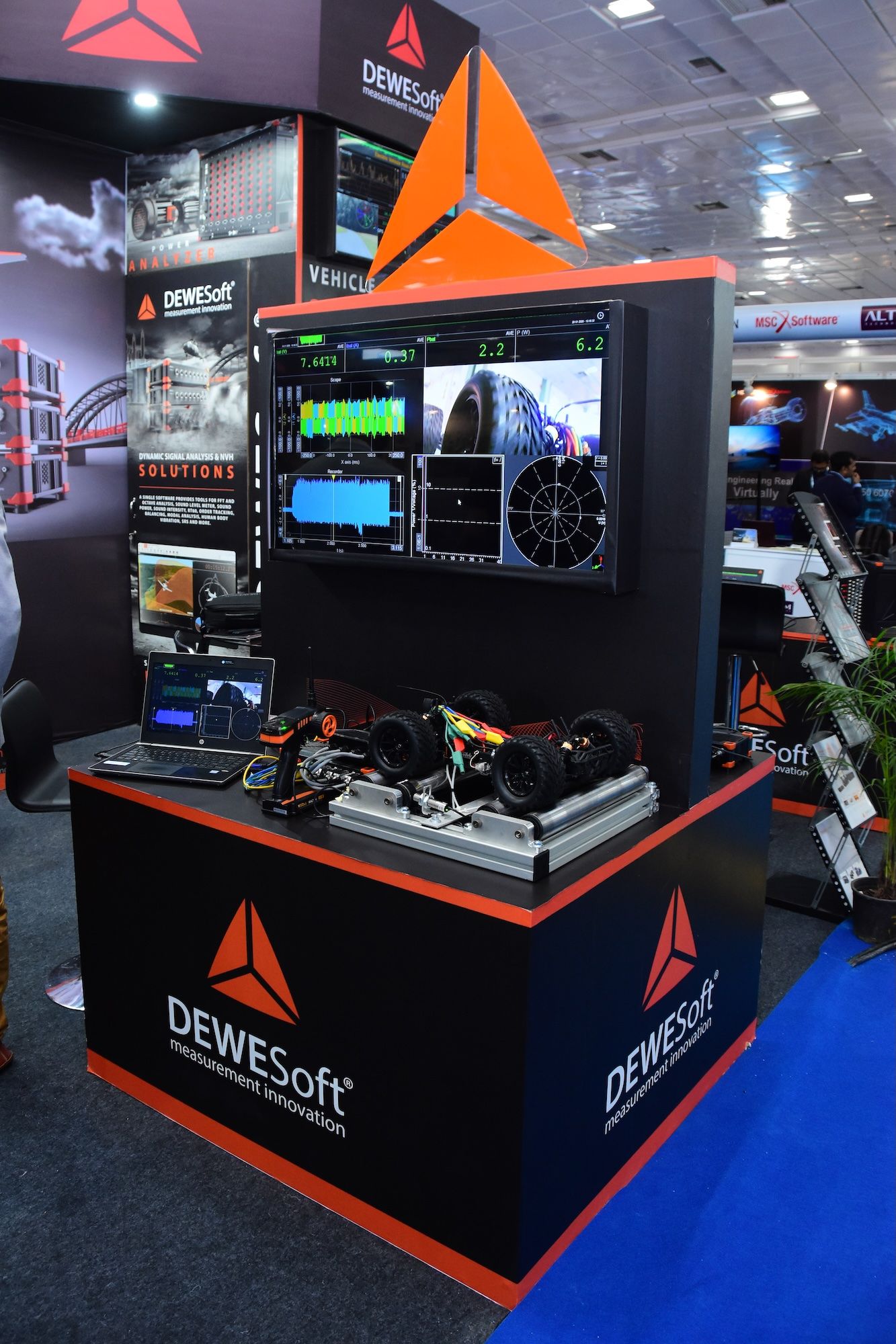 Photo shows a close up of some impressive tech on display