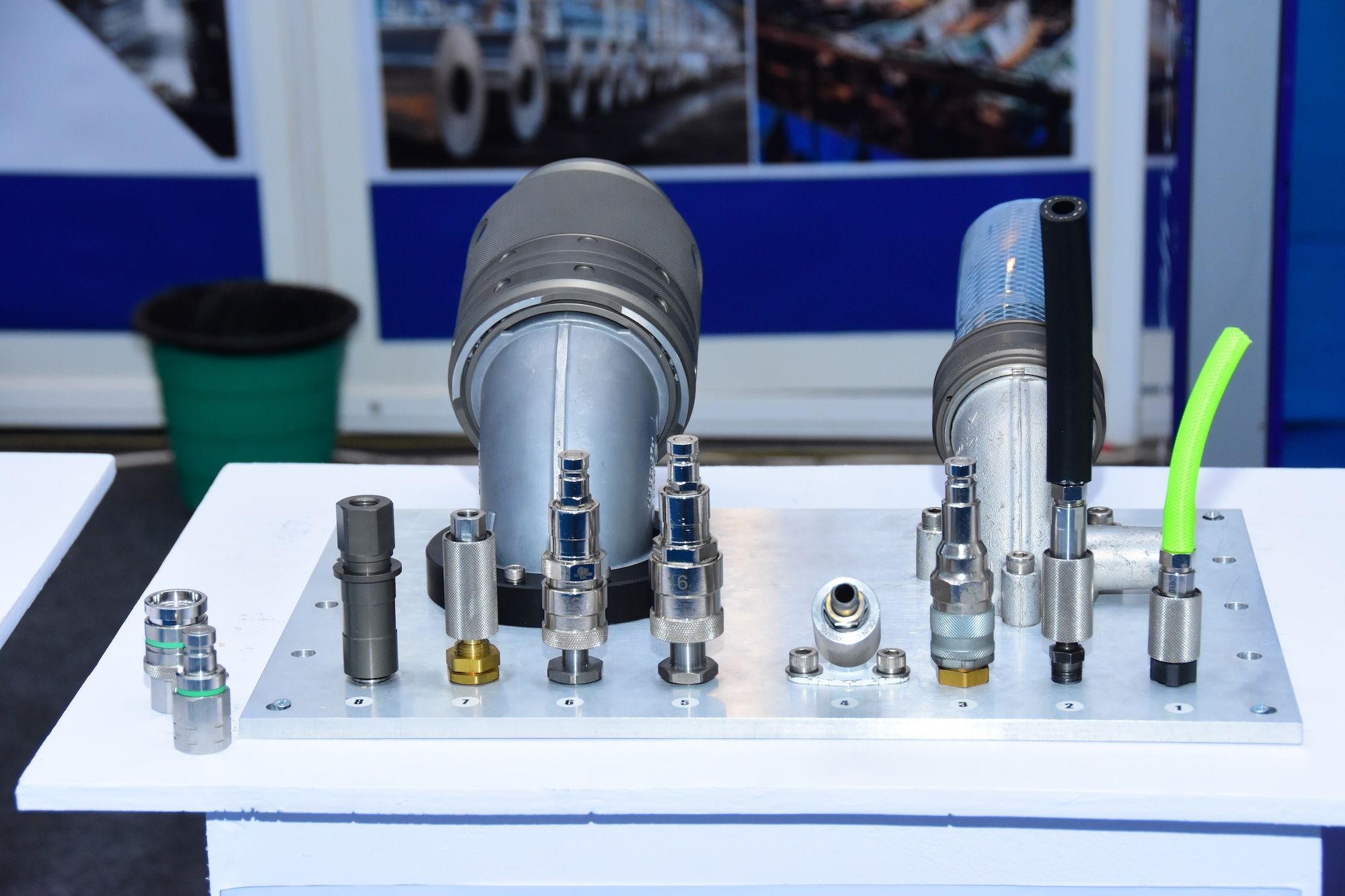 Photo shows a close up on tech on display at Automotive Testing Expo India