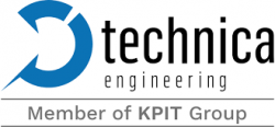Photo shows Technica Engineering logo