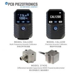 New Class 1 Acoustic Calibrator Models CAL1250 and CAL1200, and Differential Variable Capacitance Triaxial Accelerometer Model 3743G