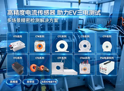 High-precision full-range current sensors for NEV three-electric-system testing