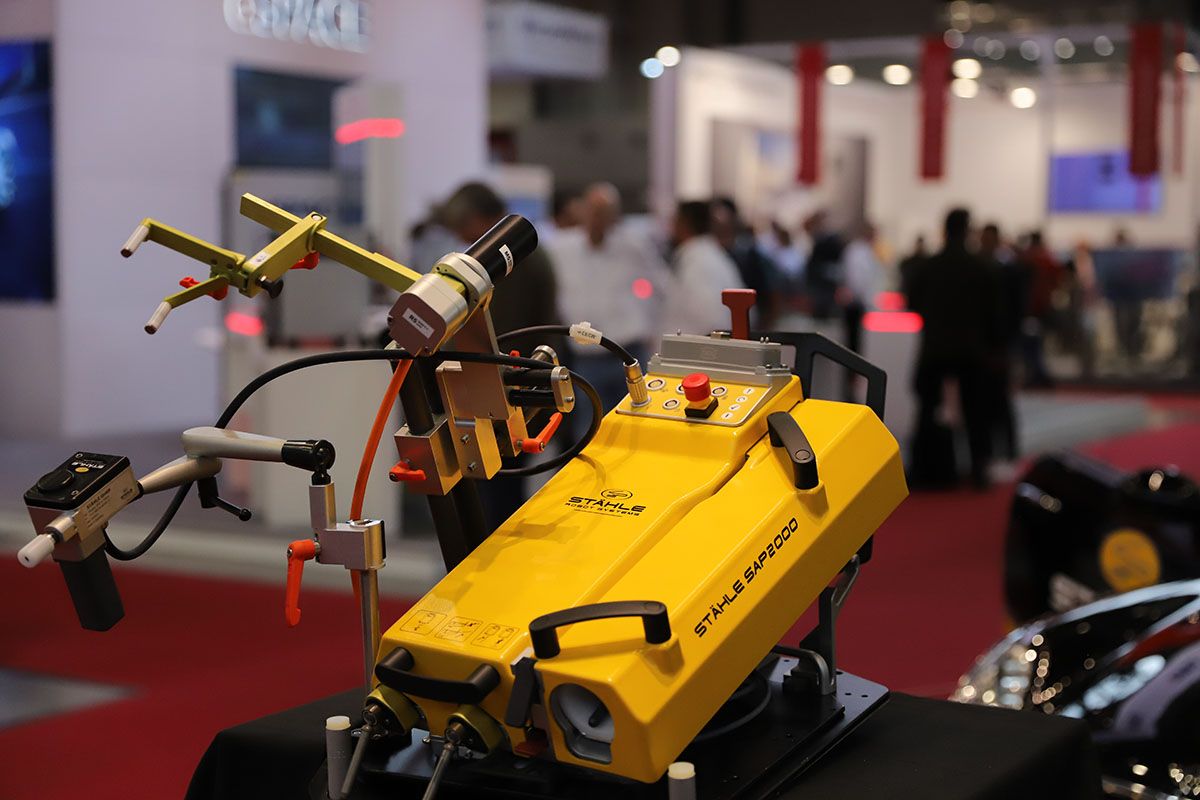Photo shows a close up of some impressive tech on display