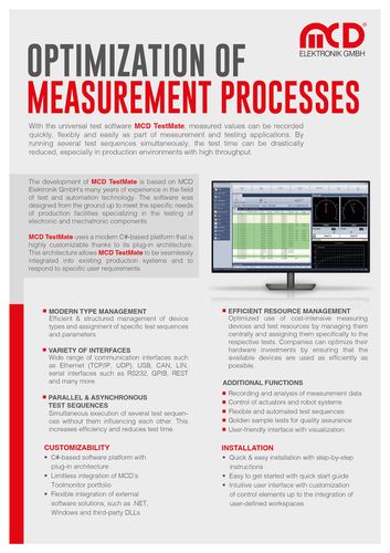 MCD TestMate Brochure