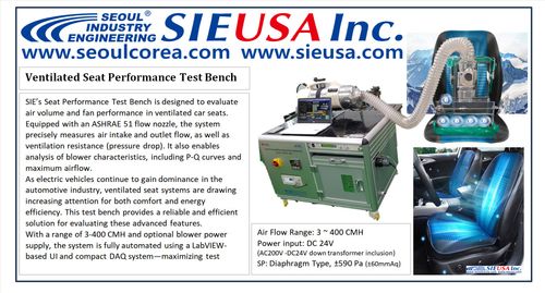 Ventilated Seat Performance Test Bench