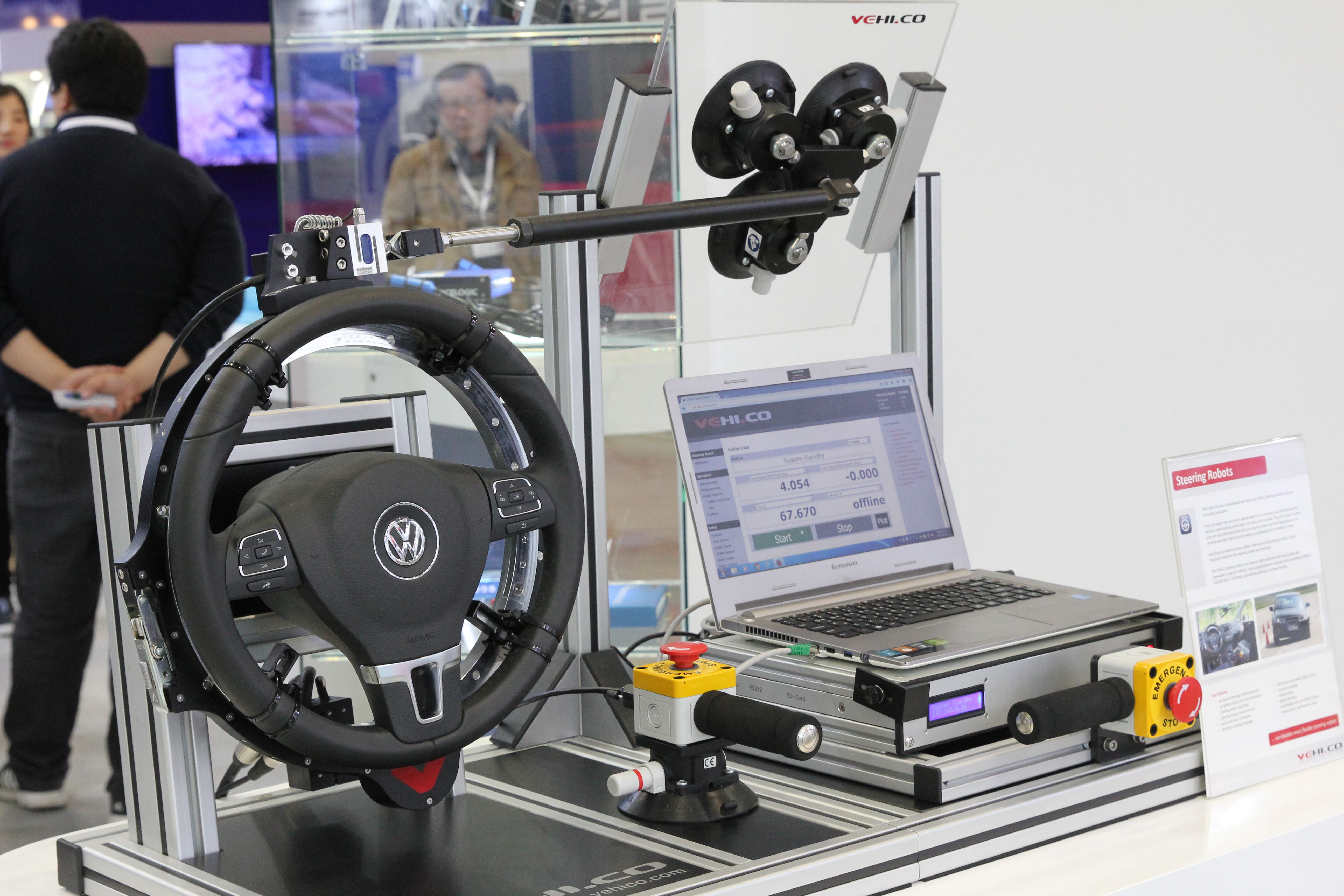 Photo shows a close up of technology on display at Automotive Testing Expo Korea