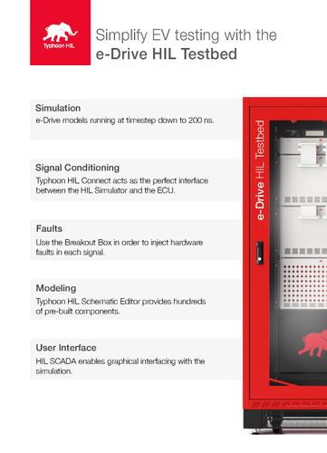 Simplify e-Drive Testing with the Typhoon HIL Testbed