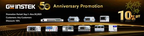 GW Instek 50th Anniversary Promotion Sep.1~Nov.30