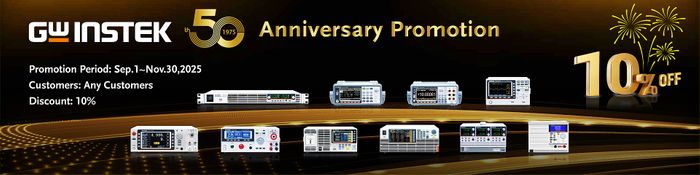 GW Instek 50th Anniversary Promotion Sep.1~Nov.30