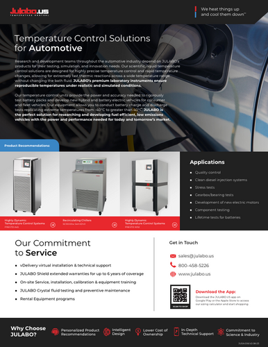 JULABO USA - Automotive Onepager