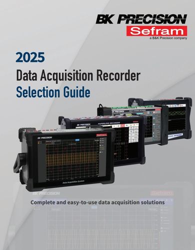 B&K Precision Data Acquisition Recorder Selection Guide