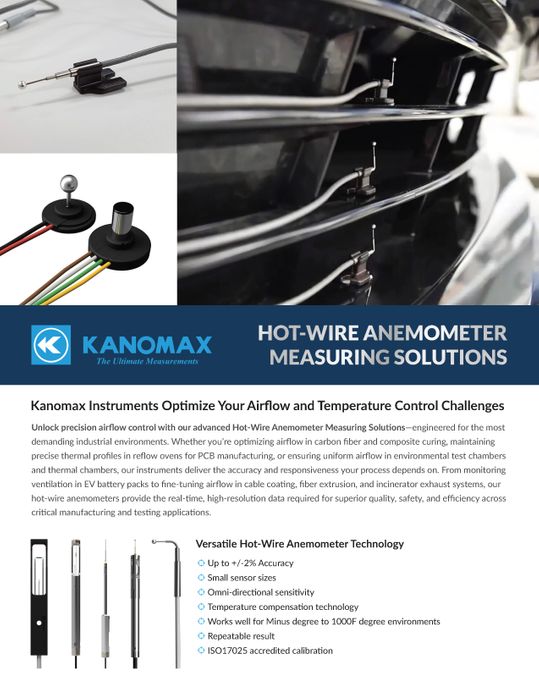 Kanomax Airflow Transducer Model 6333