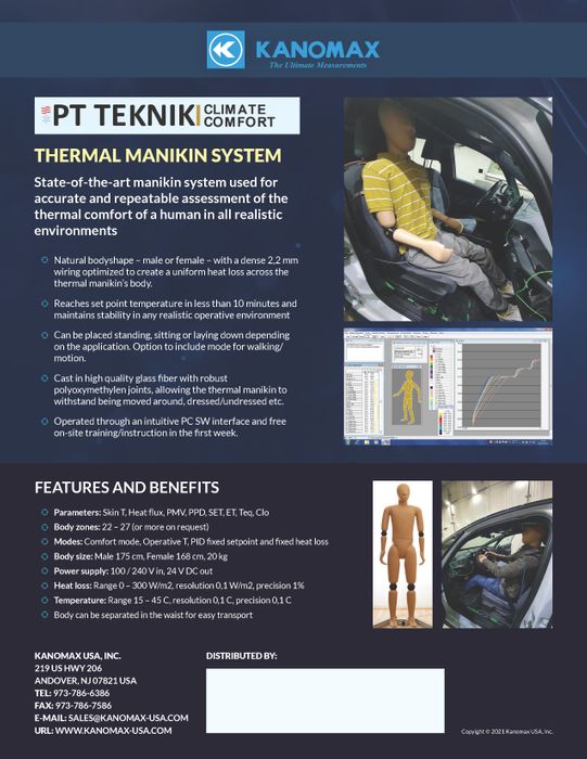 Kanomax Thermal Manikin System