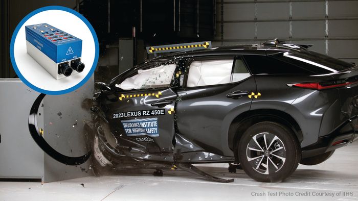 High-voltage measurement in EV crash testing