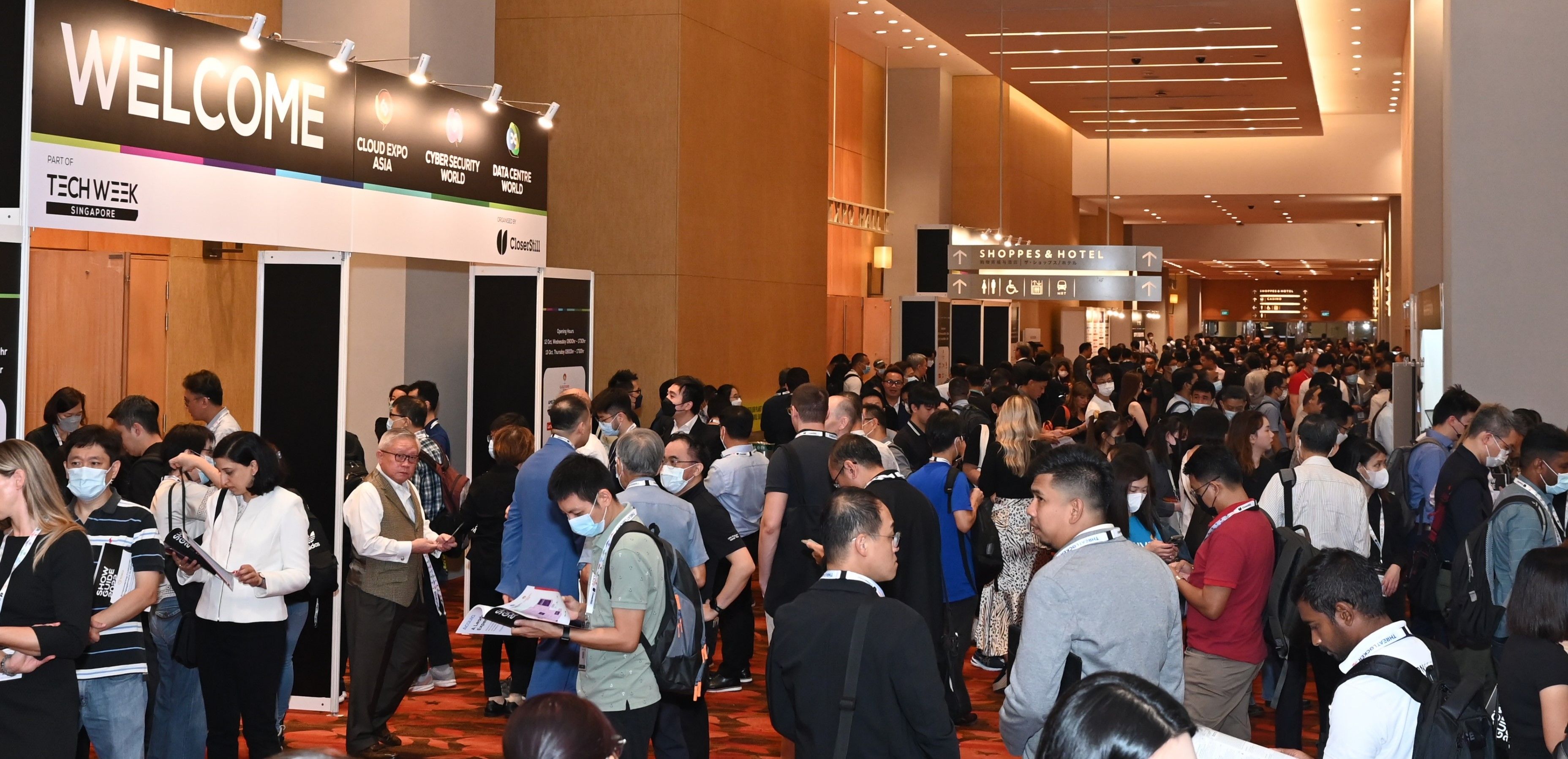 Marina Bay Sands Expo Hall Packed with People, as CloserStill Media marks end of Big Data & AI World 2022, presented by Tech Week Singapore