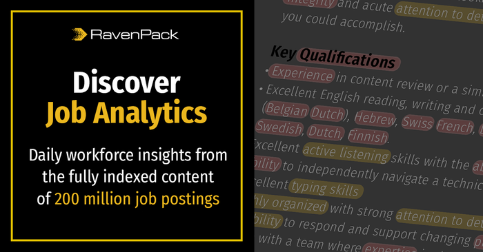 RavenPack and LinkUp partner to deliver workforce intelligence from over 200 million job postings