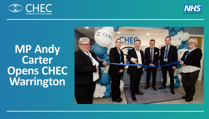 MP Andy Carter officially opens CHEC Warrington