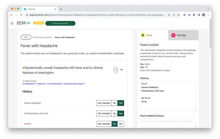 Primary Care Clinical Assessment Tool