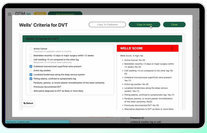 Primary Care Clinical Assessment Tool