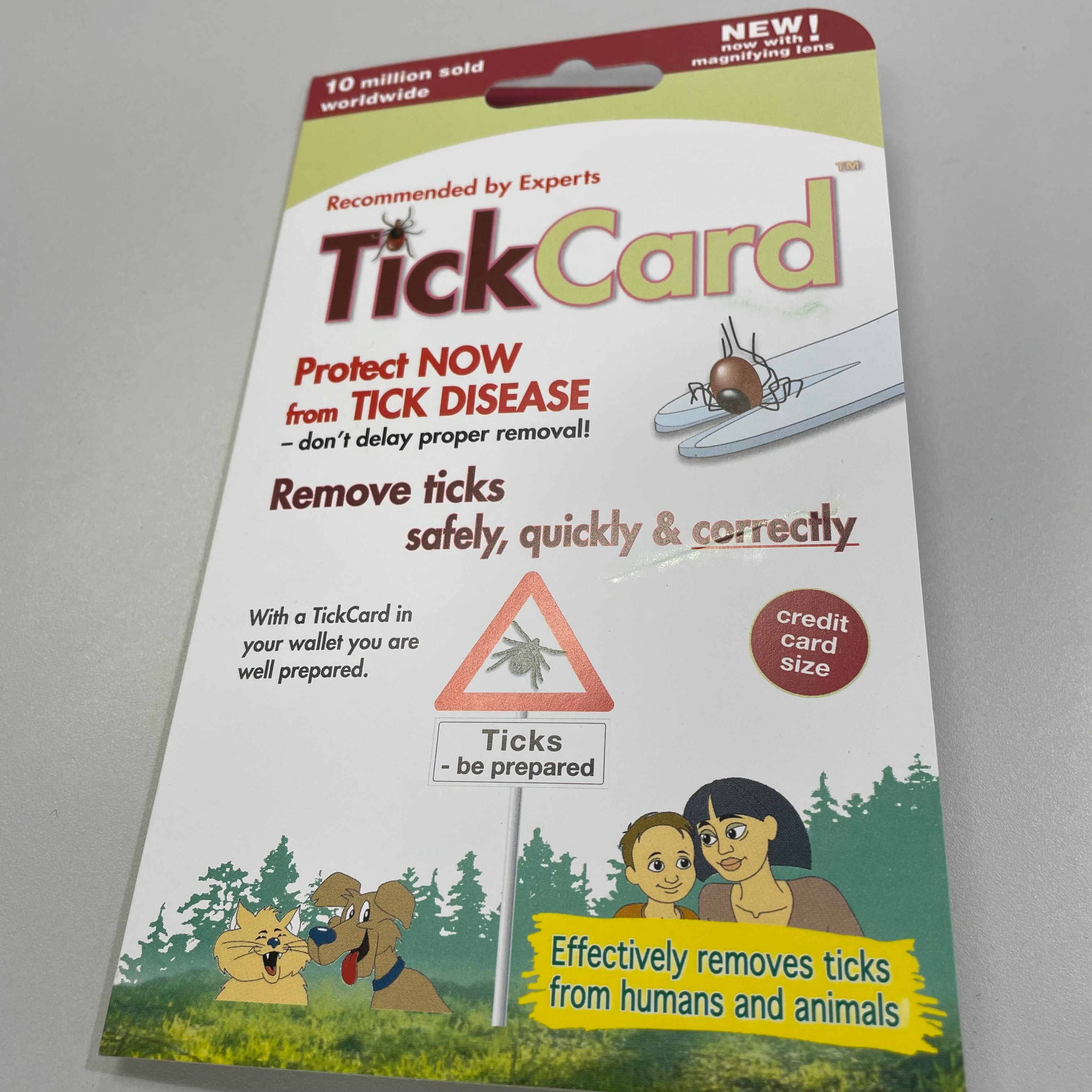 Tick removal card