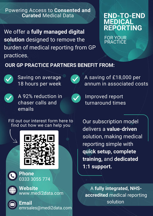eMR+ by Medi2data: a fully managed medical reporting service