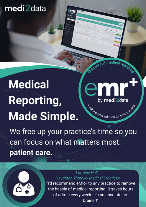 eMR+ by Medi2data: a fully managed medical reporting service