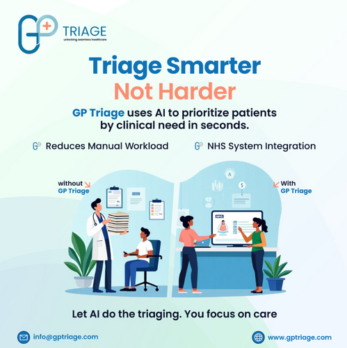 GP Triage, the cutting-edge AI assisted triage system designed to streamline appointment bookings for General Practitioners (GPs) in the UK.
